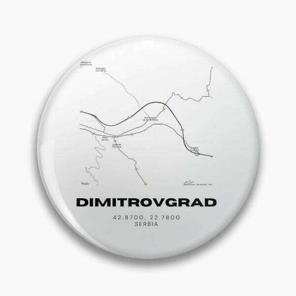Item preview, Dimitrovgrad Serbia Map Print | Minimalist City Road Map Wall Art designed and sold by RM-Journey.