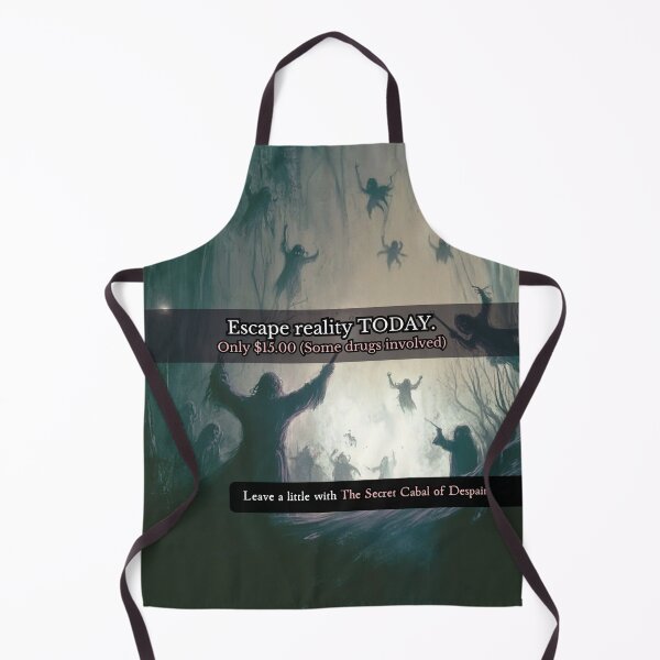Item preview, Escape Reality Today – Dark Surreal Satire designed and sold by The Secret Cabal of Despair.