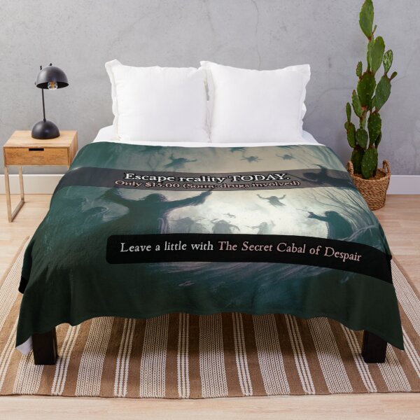 Item preview, Escape Reality Today – Dark Surreal Satire designed and sold by The Secret Cabal of Despair.