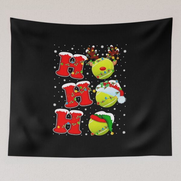 Item preview, Ho Ho Ho Tennis Christmas Funny Santa Tennis Ball designed and sold by WayTBeenkenArt.