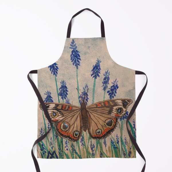 Item preview, Buckeye butterfly in the grape hyacinth flowers designed and sold by Matt Starr Fine Art .