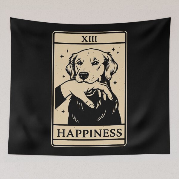 Item preview, XIII HAPPINESS Tarot Dog Illustration Vintage Mystical designed and sold by JEFDodsonArt.