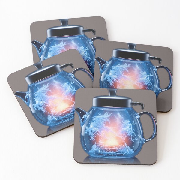 Item preview, frozen teapot fire smoke nebula light glow cold designed and sold by Quiqui-Modern.