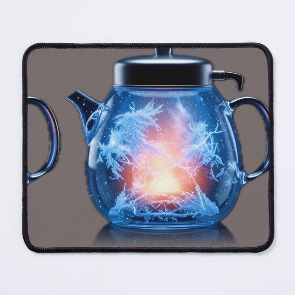Item preview, frozen teapot fire smoke nebula light glow cold designed and sold by Quiqui-Modern.
