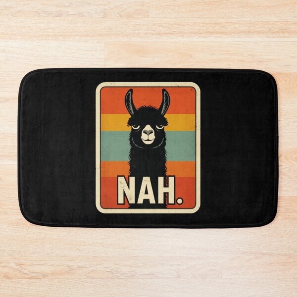 Item preview, NAH. Llama Illustration Relatable Attitude Art designed and sold by JEFDodsonArt.