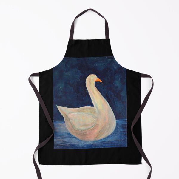 Item preview, Swimming White Duck Hand Painted designed and sold by HouseplantsAndScamps.