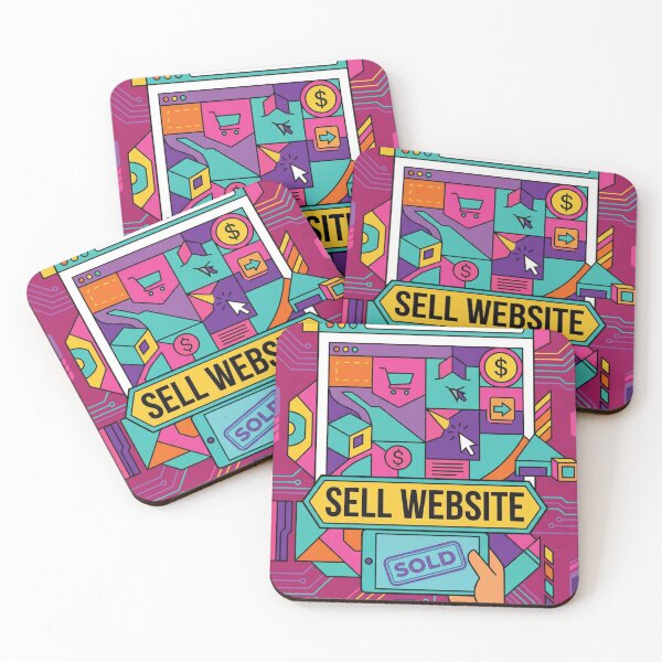 Item preview, Vibrant Colorful Sell Website Business Illustration designed and sold by DGtaLrtcom.