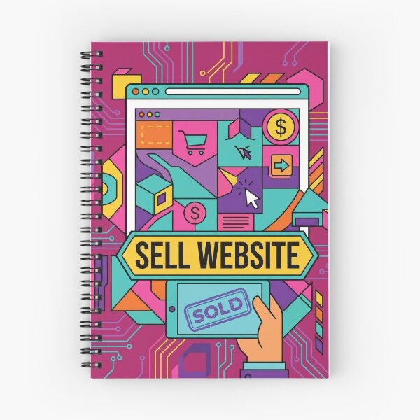 Item preview, Vibrant Colorful Sell Website Business Illustration designed and sold by DGtaLrtcom.