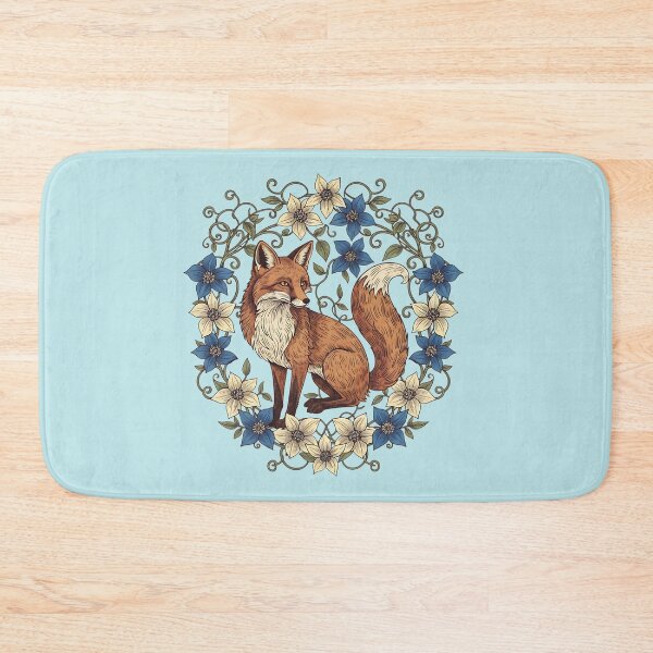 Item preview, Red Fox Floral Art for Nature and Fox Lovers designed and sold by BirdsnStuff.