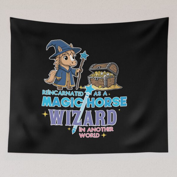 Item preview, Funny Isekai Anime Horse Wizard Horse Riding Graphic designed and sold by Photo-Memes.