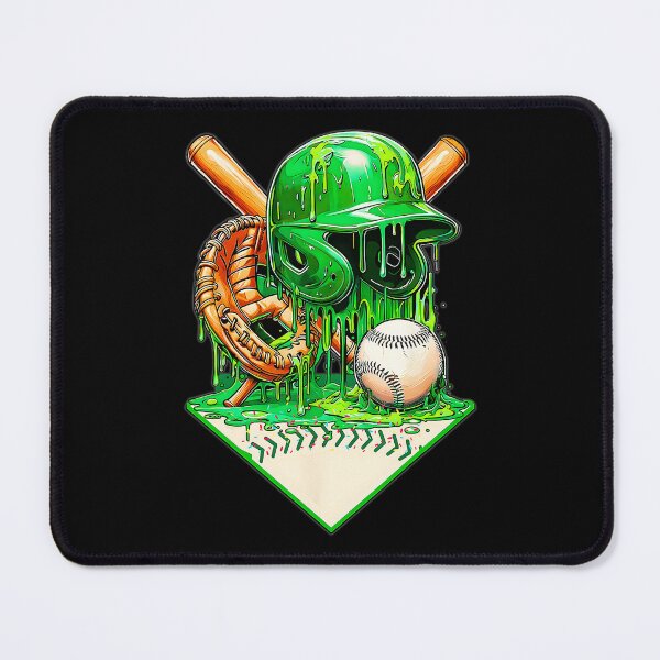 Item preview, Green Baseball Skull Drip  designed and sold by miaa-artistshop.