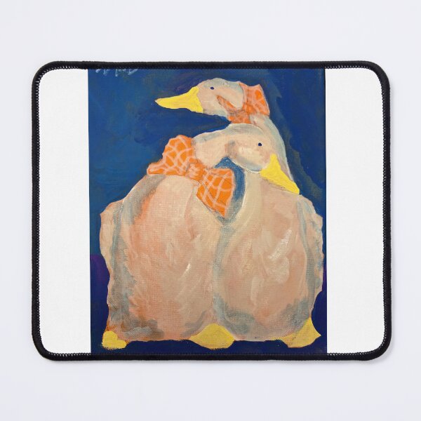 Item preview, Two Ducks in Orange Bowties Hand Painted designed and sold by HouseplantsAndScamps.