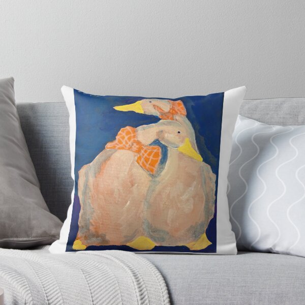 Item preview, Two Ducks in Orange Bowties Hand Painted designed and sold by HouseplantsAndScamps.