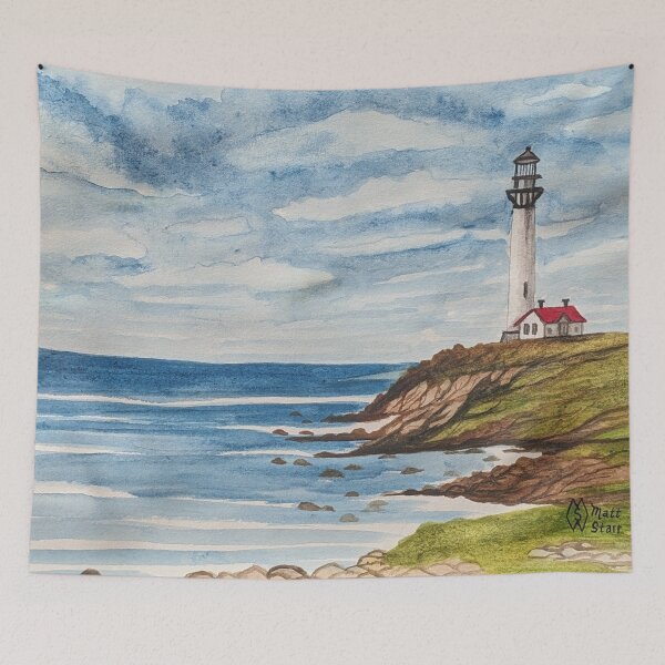 Item preview, Lighthouse along the rocky shore  designed and sold by Matt Starr Fine Art .