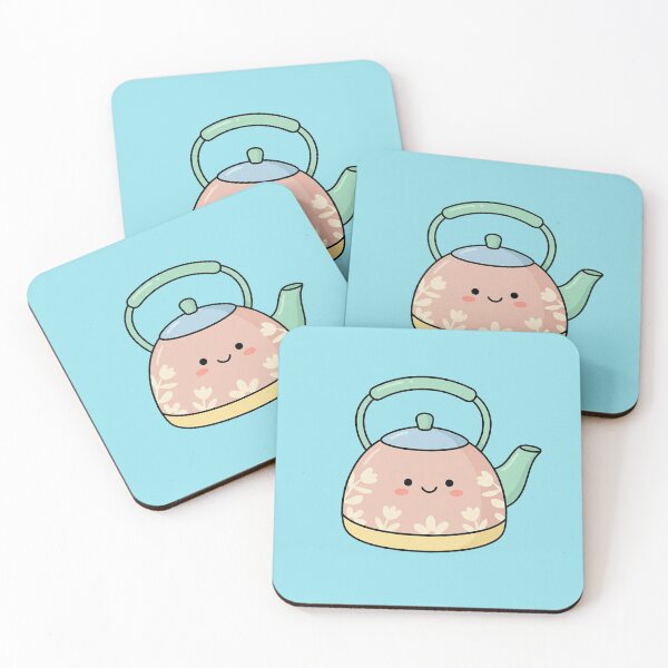 Item preview, Kawaii Happy Floral Tea Kettle designed and sold by Indraokta22.
