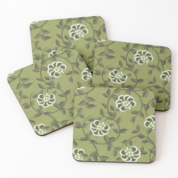 Item preview, Antique Floral - Olive Green designed and sold by Sarah Thorpe Designs .