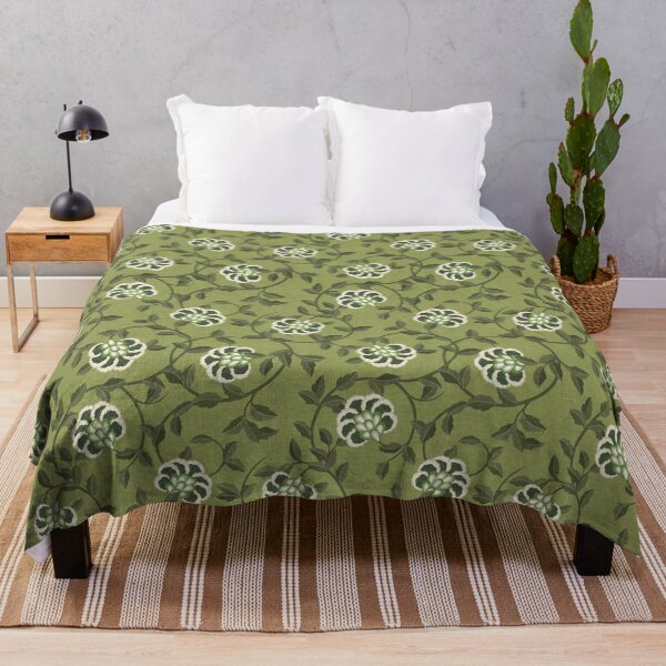 Item preview, Antique Floral - Olive Green designed and sold by Sarah Thorpe Designs .