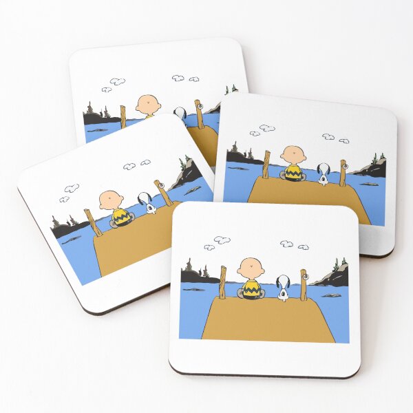 Item preview, Quiet Moments by the Lake with Snoopy and Charlie Brown designed and sold by samjkt.