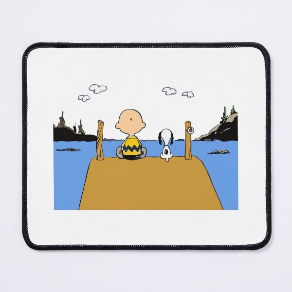 Item preview, Quiet Moments by the Lake with Snoopy and Charlie Brown designed and sold by samjkt.