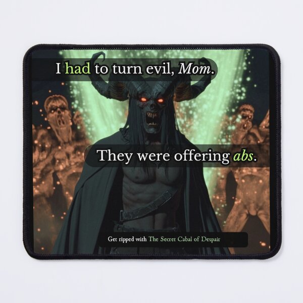 Item preview, Demon Gym Meme – Dark Fantasy Fitness Humor designed and sold by The Secret Cabal of Despair.