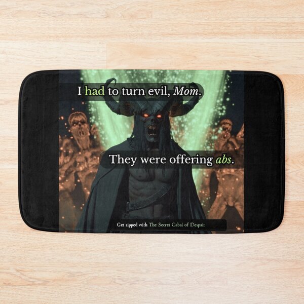 Item preview, Demon Gym Meme – Dark Fantasy Fitness Humor designed and sold by The Secret Cabal of Despair.