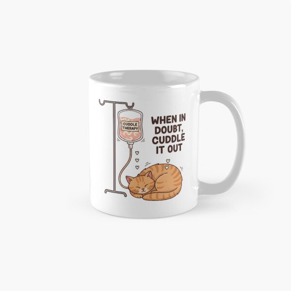 Item preview, Cuddle Therapy - Funny Tabby Cat Love Art designed and sold by MANA-Goods.