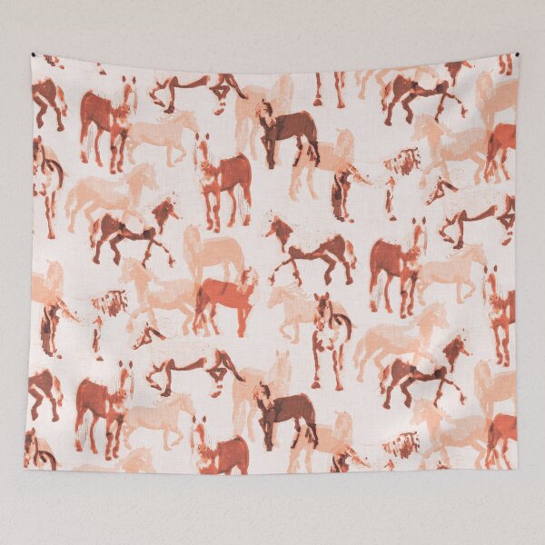 Item preview, Sierras Journey Rescue Horse Pattern Warm Chestnut Earth Tones designed and sold by LoveAlways-AEP.