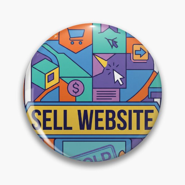 Item preview, Vibrant Blue Sell Website Business Illustration designed and sold by DGtaLrtcom.