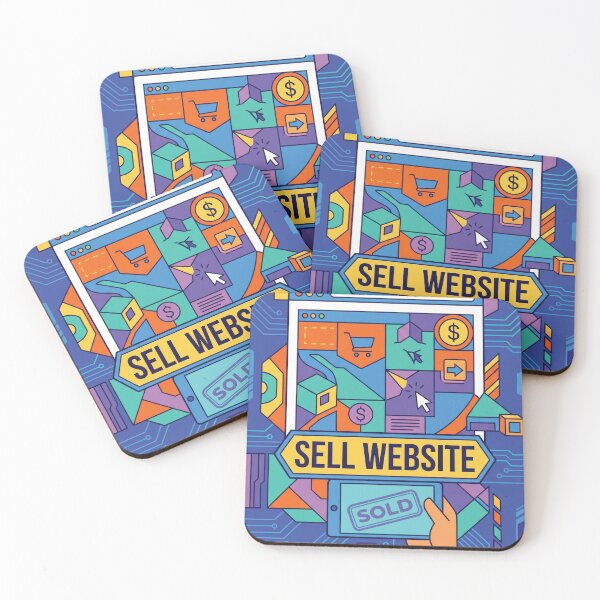 Item preview, Vibrant Blue Sell Website Business Illustration designed and sold by DGtaLrtcom.