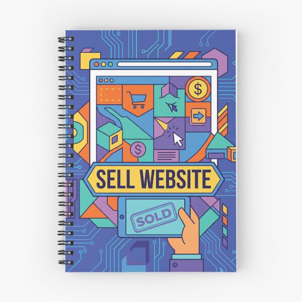 Item preview, Vibrant Blue Sell Website Business Illustration designed and sold by DGtaLrtcom.