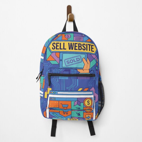 Item preview, Vibrant Blue Sell Website Business Illustration designed and sold by DGtaLrtcom.