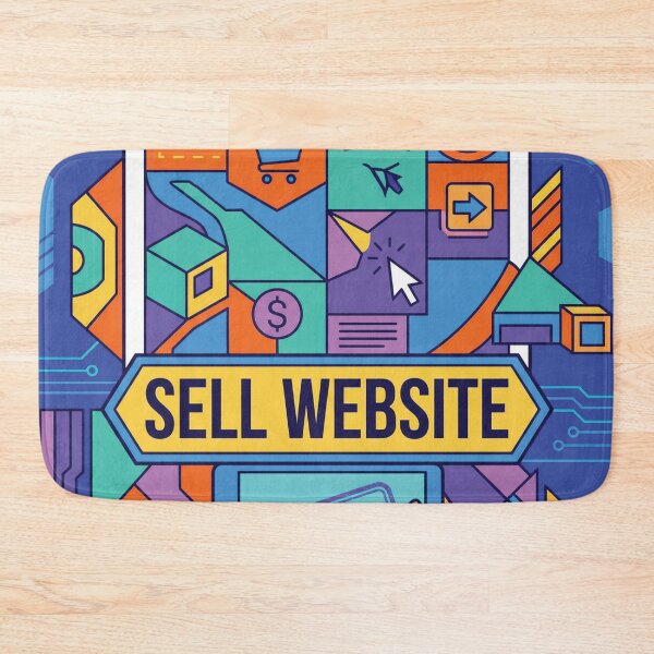 Item preview, Vibrant Blue Sell Website Business Illustration designed and sold by DGtaLrtcom.