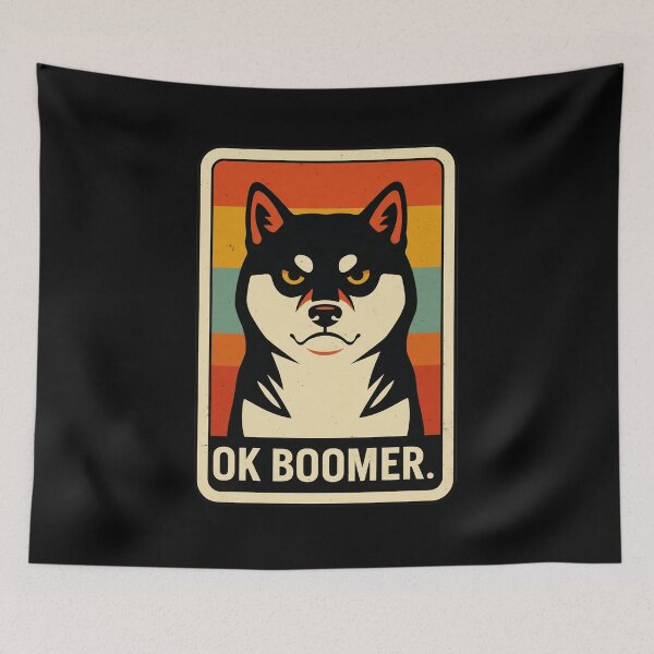 Item preview, OK BOOMER. Dog Illustration Sarcastic Attitude Art designed and sold by JEFDodsonArt.