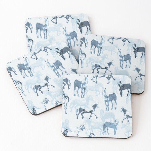 Item preview, Sierras Journey Rescue Horse Pattern Blue Scale Cool Tones designed and sold by LoveAlways-AEP.