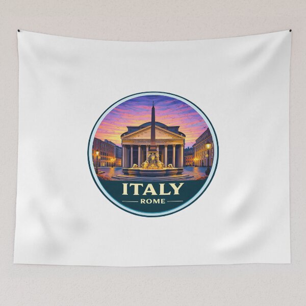 Item preview, Pantheon Rome Italy Illustration | Vintage Travel Art designed and sold by Timegraf.