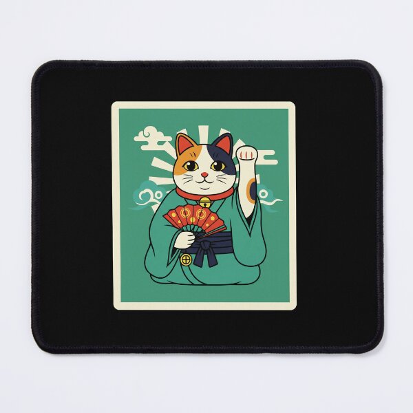 Item preview, Calico Maneki Neko Green Lucky Cat designed and sold by JordynLadukeg65.