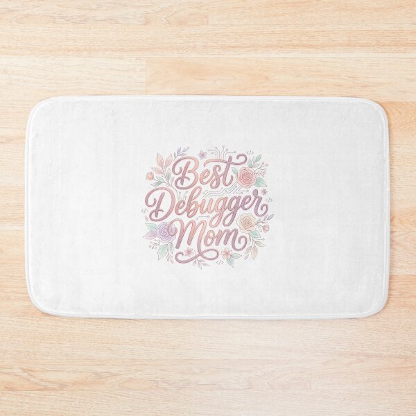 Item preview, Best Debugger Mom Elegant Floral Wreath Script Typography designed and sold by chattsuede.