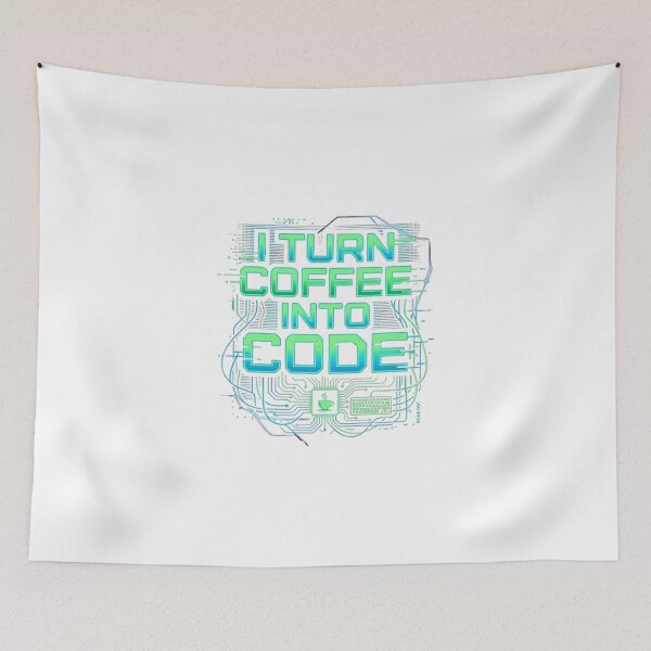 Item preview, Funny Programmer Coffee Code cyberpunk glitch neon designed and sold by chattsuede.