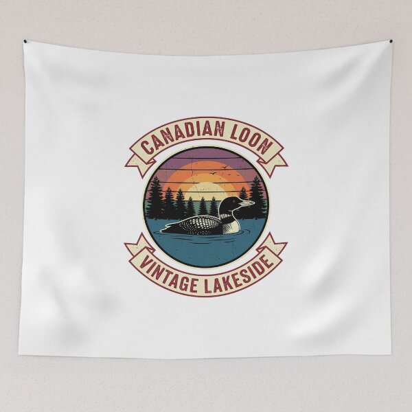 Item preview, Vintage Canadian Loon Lakeside Retro Emblem Nature Aesthetic designed and sold by chattsuede.