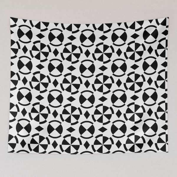Item preview, Geometric Monochrome Pattern ADG P25.P01.050 designed and sold by Space & Care - Art Deco GeoMetrica.