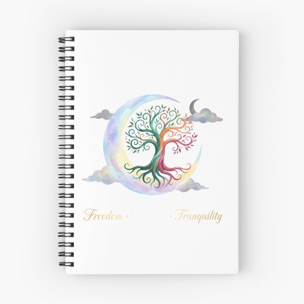 Item preview, Freedom Dignity Tranquility Tree Moon Watercolor Ethereal Celestial designed and sold by chattsuede.