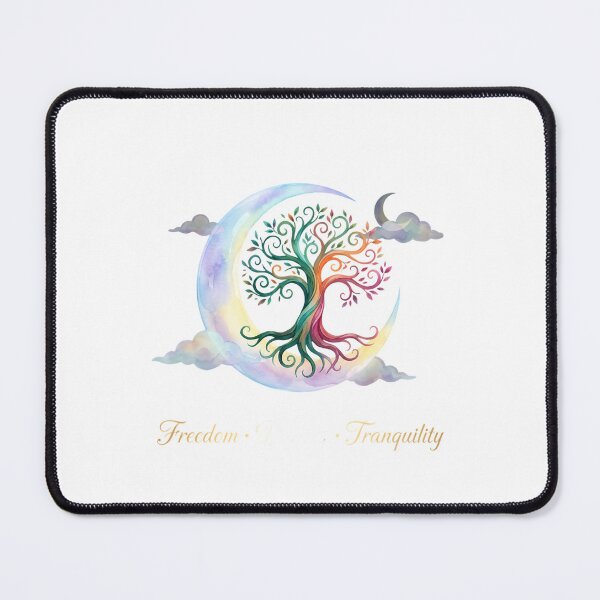 Item preview, Freedom Dignity Tranquility Tree Moon Watercolor Ethereal Celestial designed and sold by chattsuede.