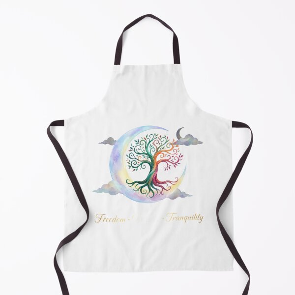 Item preview, Freedom Dignity Tranquility Tree Moon Watercolor Ethereal Celestial designed and sold by chattsuede.