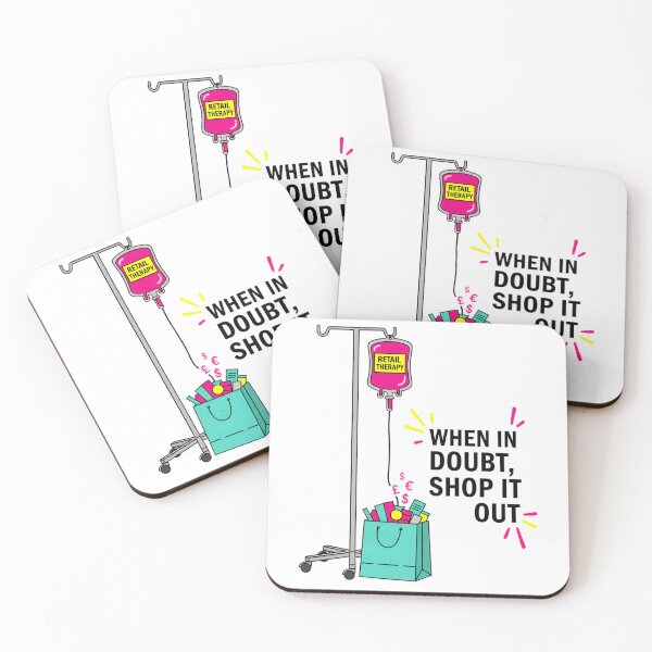 Item preview, Retail Therapy Funny Shopping Bag IV Drip Art designed and sold by MANA-Goods.