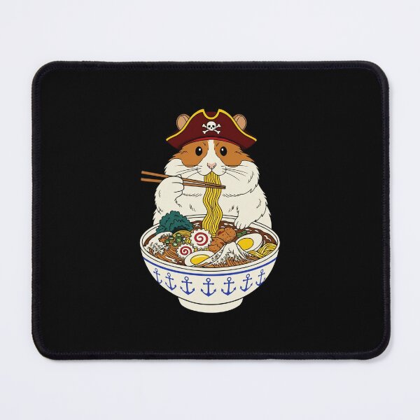 Item preview, Pirate Hamster Ramen Illustration Cute Japanese Food Art designed and sold by JEFDodsonArt.
