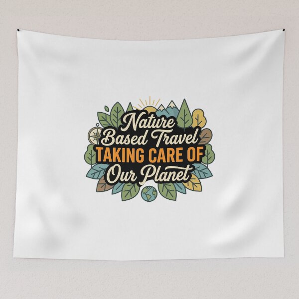 Item preview, Nature Based Travel Planet Care Flat Vector Outdoor Adventure designed and sold by chattsuede.