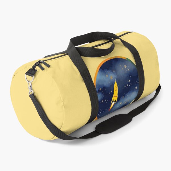 Item preview, Yellow Rocket Ship Starry Space Art designed and sold by 3DDesignSpot.