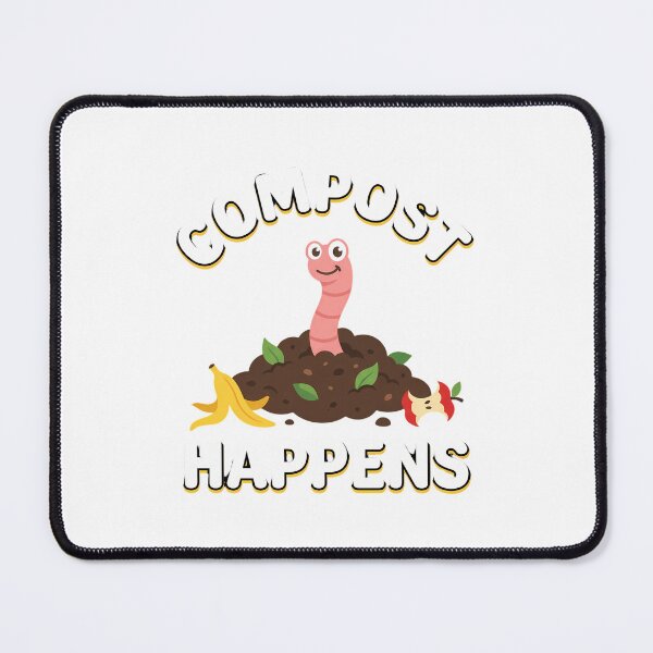 Item preview, Compost Happens Funny Gardening Cute Worm Cartoon designed and sold by chattsuede.