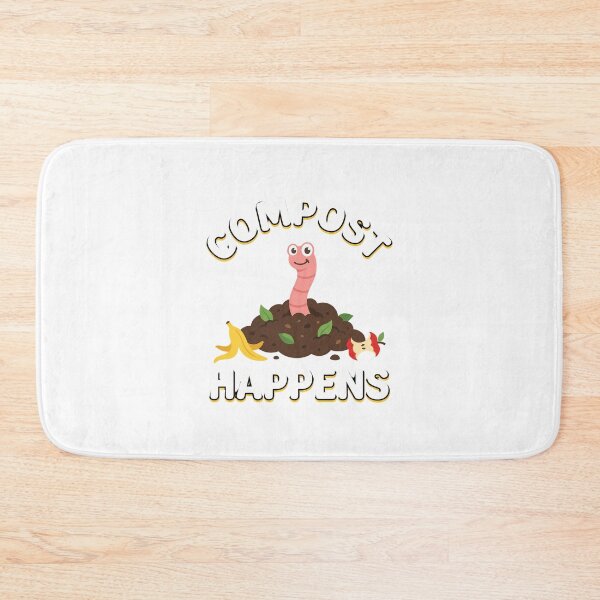 Item preview, Compost Happens Funny Gardening Cute Worm Cartoon designed and sold by chattsuede.