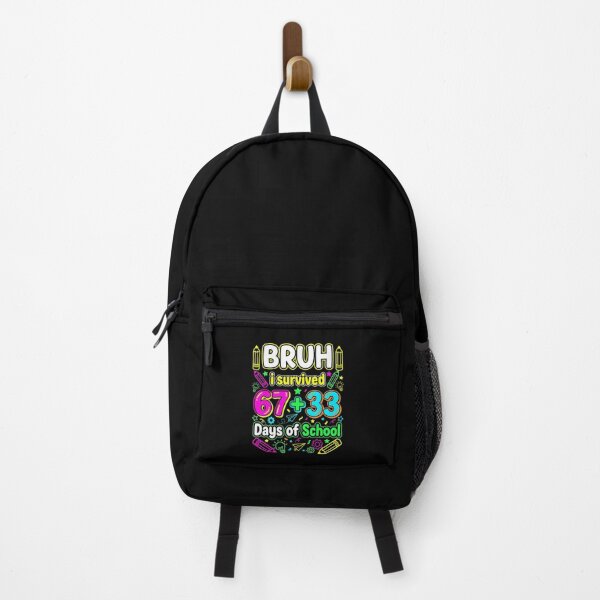 Item preview, BRUH I SURVIVED 67+33 Days of School 100 Days Bright Meme designed and sold by gladysenglish.